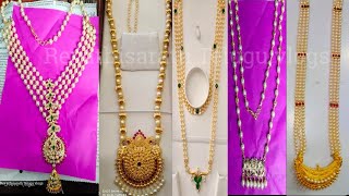 gold pearl's haram designs with weight and price|gold pearl's and Ruby design|gold pearl mala design