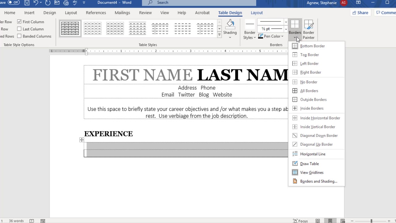 Resume Tutorial Youtube