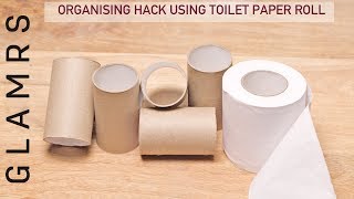 DIY Toilet Paper Roll Makeup/Desk Organizer | Craft Ideas & Hacks