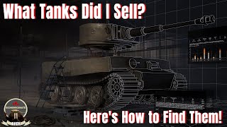 HOW TO SEE WHAT TANKS YOU SOLD IN WOTB!