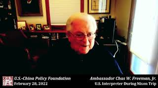 Joining Nixon in China - A Conversation with Amb Chas Freeman