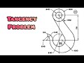 TANGENCY PROBLEMS in | Technical drawing | Engineering drawing