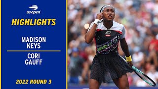 Madison Keys vs. Coco Gauff Highlights | 2022 US Open Round 3