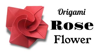 How to make a paper Rose - easy origami rose flower