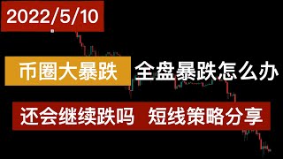 BTC, ETH 日内跌11%,  LUNA 日内下跌52% , 还会继续跌吗? 分享我的短线交易策略 2022年5月10日 BTC 和ETH 技术分析