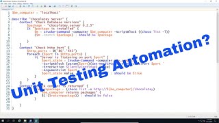 Unit Testing with Powershell Pester