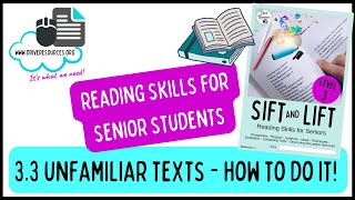 Sift and Lift - 3.3 Unfamiliar Texts study guide