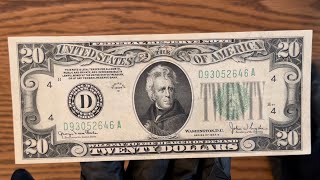 HOW MUCH IS A 1934 20 DOLLAR BILL WORTH IN VERY FINE CONDITION