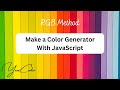 Random Color Generator Using HTML CSS & JavaScript | Tutorials