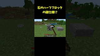 99%の人が知らない石のハーフブロックの謎仕様！？な統合版の裏技バグ技(PE/PS4/Switch/Xbox/Win10) #shorts #マインクラフト