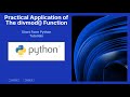 Practical Python divmod() Function Tutorial | Quotient & Remainder with Real Examples