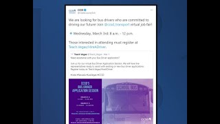 CCSD holding virtual job fair to look for bus drivers