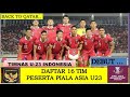 TIMNAS BACK TO QATAR .., Timnas U23 Debut, 16 Tim Peserta Piala Asia U23 2024 Qatar