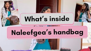 Finally😂🥳 What’s inside Naleefgea’s Handbag |Aishwaryaramsai |Mounaragam