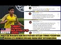 KOMENTAR BAHAGIA FANS MALAYSIA TIMNAS PEREMPUAN U 15 MEREKA JUARA INTERNASIONAL #timnasindonesia