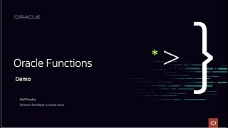 Workshop: Configuring Oracle Functions