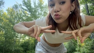 ASMR OUTSIDE| Lotss of hand movements, vortex, brush sounds, tapping and walking sounds