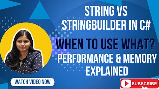 Day 14/100 | String vs StringBuilder in C# | When to Use What? | Performance & Memory Explained