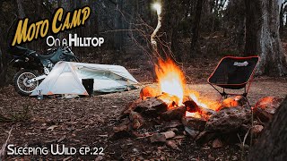 Ep.22 | Motorcycle Camping Solo On A Forest Hilltop |  Silent Vlog