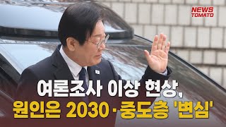 여론조사 이상 현상…원인은 2030·중도층 '변심' [말하는 기자들_정치정책_0122]