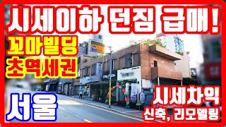 시세이하 던짐 급매물 서울 꼬마빌딩 초역세권 억대 시세차익 투자