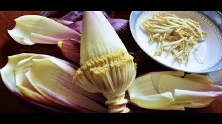 1 MINUT RECIPES  BANANA FLOWER AND HORSE GRAM THORAN(വാഴപ്പൂ  മുതിരത്തോരൻ)