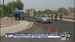 DUI patrols step up statewide for Labor Day