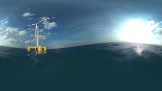 NAUTILUS floating foundations in a 360 VR simulated Wind Farm