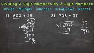 Dividing 3 Digit Numbers by 2 Digit Numbers Math with Mr J