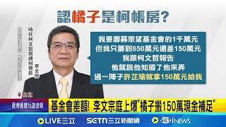 基金會差額! 李文宗庭上爆\