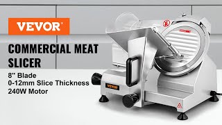 VEVOR Commercial Meat Slicer, 240W, 1200RPM, for Home \u0026 Commercial Use