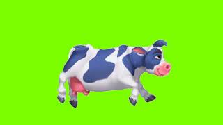 Cow running cartoon green screen | green screen cartoon | Cow cartoon