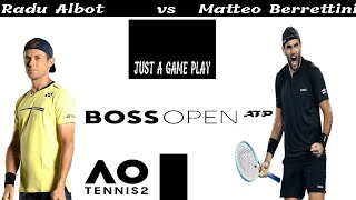 Radu Albot       vs   Matteo Berrettini     | 🏆 ⚽ Boss Open Round 16     (08/06/2022) 🎮 ao tennis2