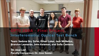 OPTI 380A - Final Project: Interferometric Optical Test Bench [4K]