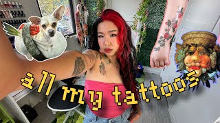 Tattoo Tour ❤️ sanrio, ghibli, cutesy & colorful detailed fine line art pieces 🥀 chronological order