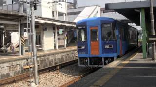 甘木鉄道（九州）レールバス　基山駅から急加速発進