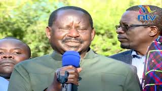 Raila Odinga speaking on Azimio's agreement to dialogue with President Ruto