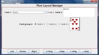 Java GUI Flow Layout Manager