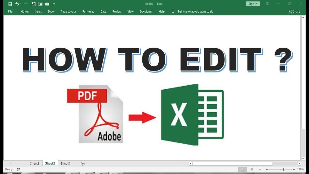 How To Convert Pdf To Excel Without Software - YouTube