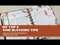 My Top 5 Time Blocking Tips #timeblocking #planwithme #hourlyplanner