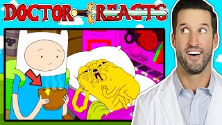 ER Doctor REACTS to Funniest Adventure Time Medical Scenes