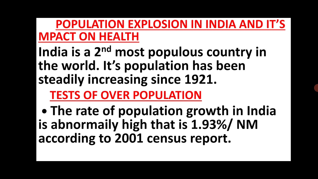 Population Explosion In India And It's Impact On Health - YouTube