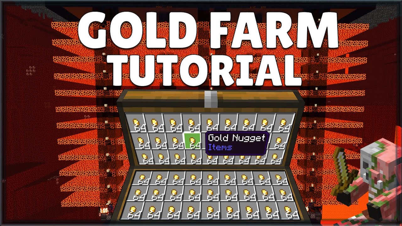 Gold Farm Tutorial Minecraft Bedrock - YouTube