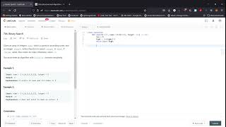 Binary Search LeetCode Problem 704| Python Solution