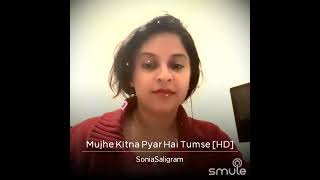 Karaoke track with the female voice "Mujhe kitna pyar hai tumse"❤