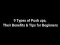 Different Types of Push Ups, their Benefits & tips for Beginners