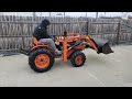 kubota b7100 4x4 with loader running and driving