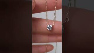 Jkeli S925 Pure silver 18k gold pendant single diamond necklace link is given in description box 👇