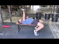 alternating db bench press