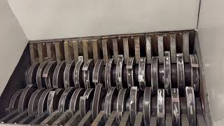 Shred-Tech Dual Shaft Shredder, Model ST-100, 100hp Test Run